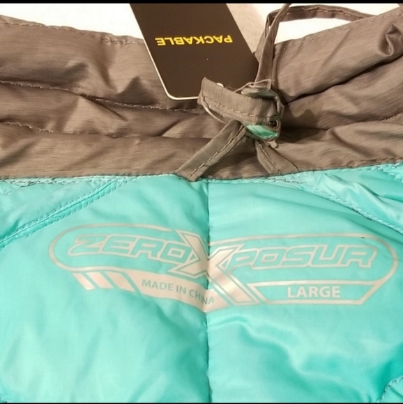 🆕️ ZeroXposur Women's Large Grey Down Vest 20379 - Picture 8 of 8